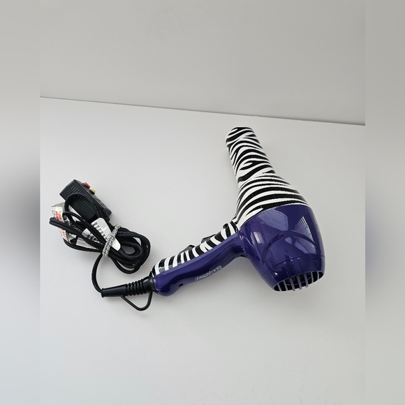 Hot Tools Zebra Print Hair Dryer with Purple Accents - Picture 1 of 3